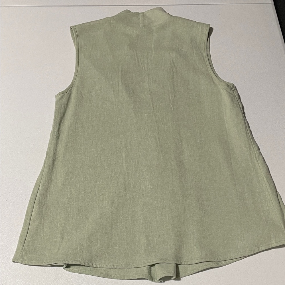 Cocomo Sleeveless V-Neck Camisole in Sage Green - Picture 3 of 3